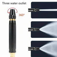 Adjustable Garden Hose Nozzle with Multiple Spray Patterns and Trigger Lock