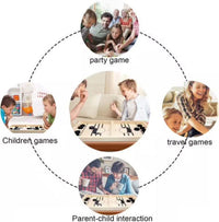 Wooden Puck Game with Center Gate and Fast-Paced Action for Kids