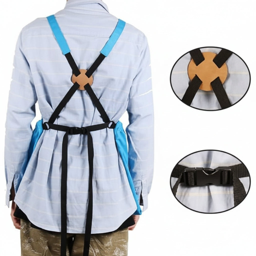 Garden Apron with Oxford Fabric and Cross Back Straps, Adjustable Waist