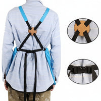Garden Apron with Oxford Fabric and Cross Back Straps, Adjustable Waist