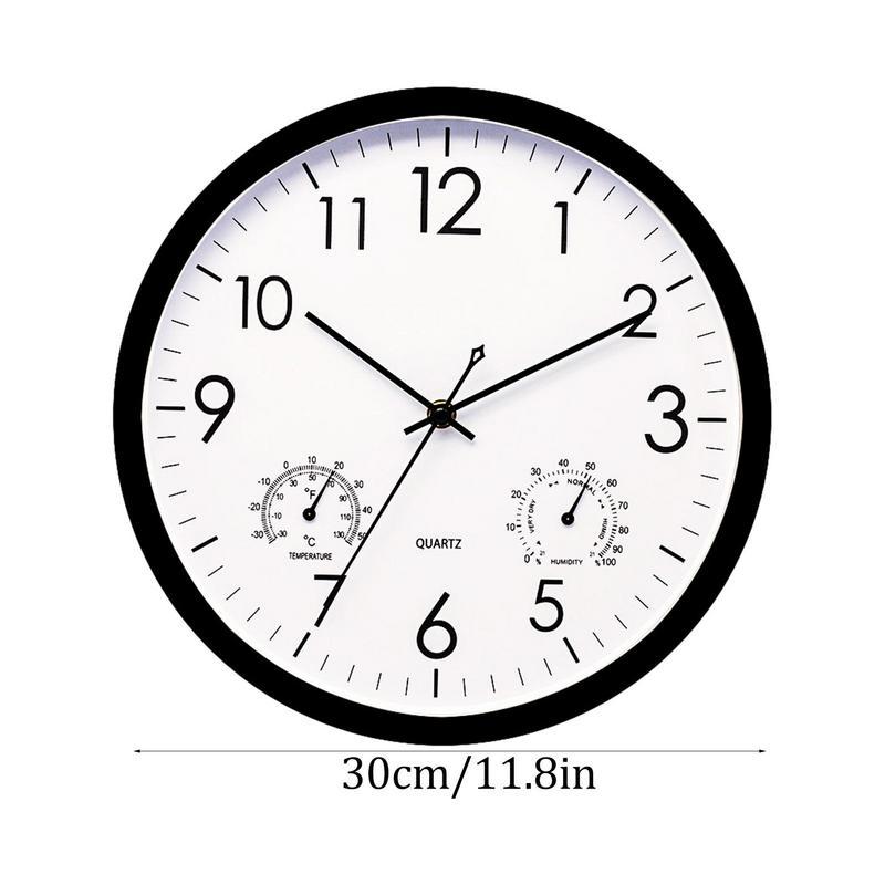 Outdoor Garden Clock with Temperature and Humidity Display, 11.81in