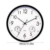 Outdoor Garden Clock with Temperature and Humidity Display, 11.81in