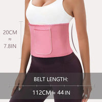 Neoprene Sweat Belt with Adjustable Fit and Core Compression for Exercise
