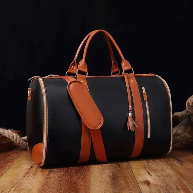 Carry On Duffel Bag with Hanging Garment Section and Shoe Compartment, 60L