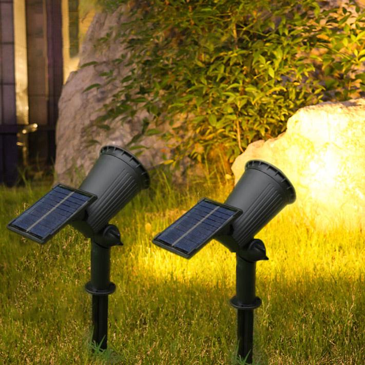 Solar LED Garden Spotlight with 9-Color Settings and 90-Degree Adjustable Head