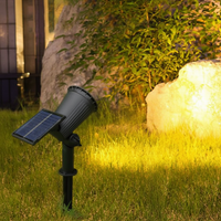 Solar LED Garden Spotlight with 9-Color Settings and 90-Degree Adjustable Head