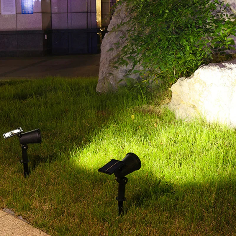 Solar LED Garden Spotlight with 9-Color Settings and 90-Degree Adjustable Head