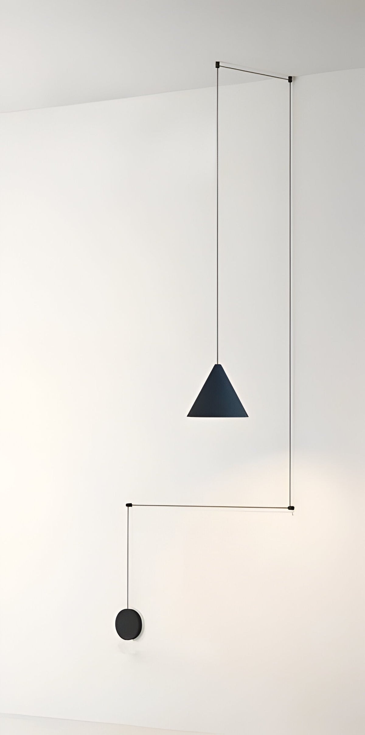 Modern Black Pendant Lamp, Minimalist Metal Hanging Light