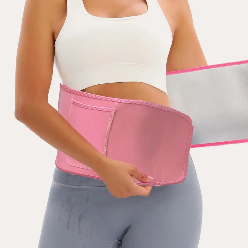 Neoprene Sweat Belt with Adjustable Fit and Core Compression for Exercise