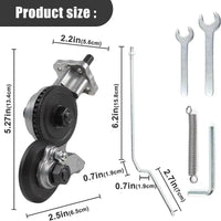 Metal Sheet Cutter Drill Attachment with Three Interchangeable Heads and Gear Blade
