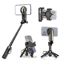 Selfie Stick with Magnetic Phone Mount and Wireless Remote, 360 Degree Rotation Tripod