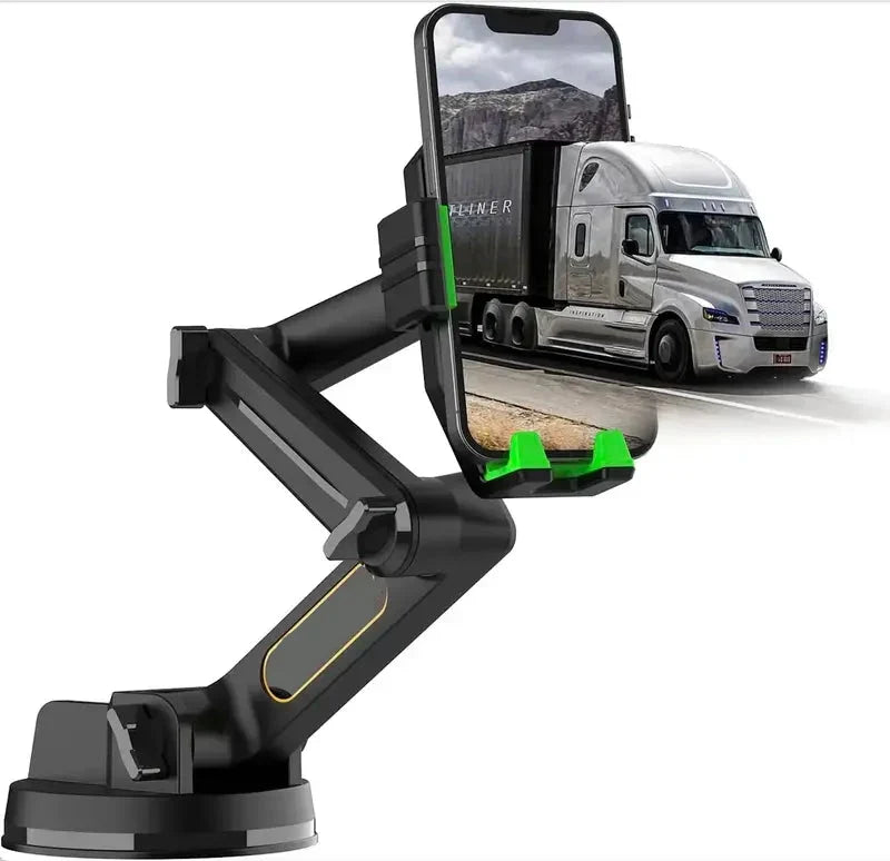 Truck Phone Mount with 360 Degree Rotation and Extended Reach Arm for Dashboards
