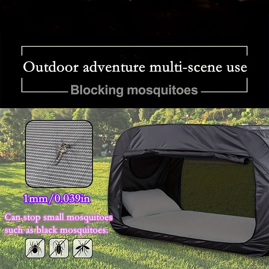 Portable Tent Bed with Full Zipper Closure and Water Repellent Polyester, Insect Protection