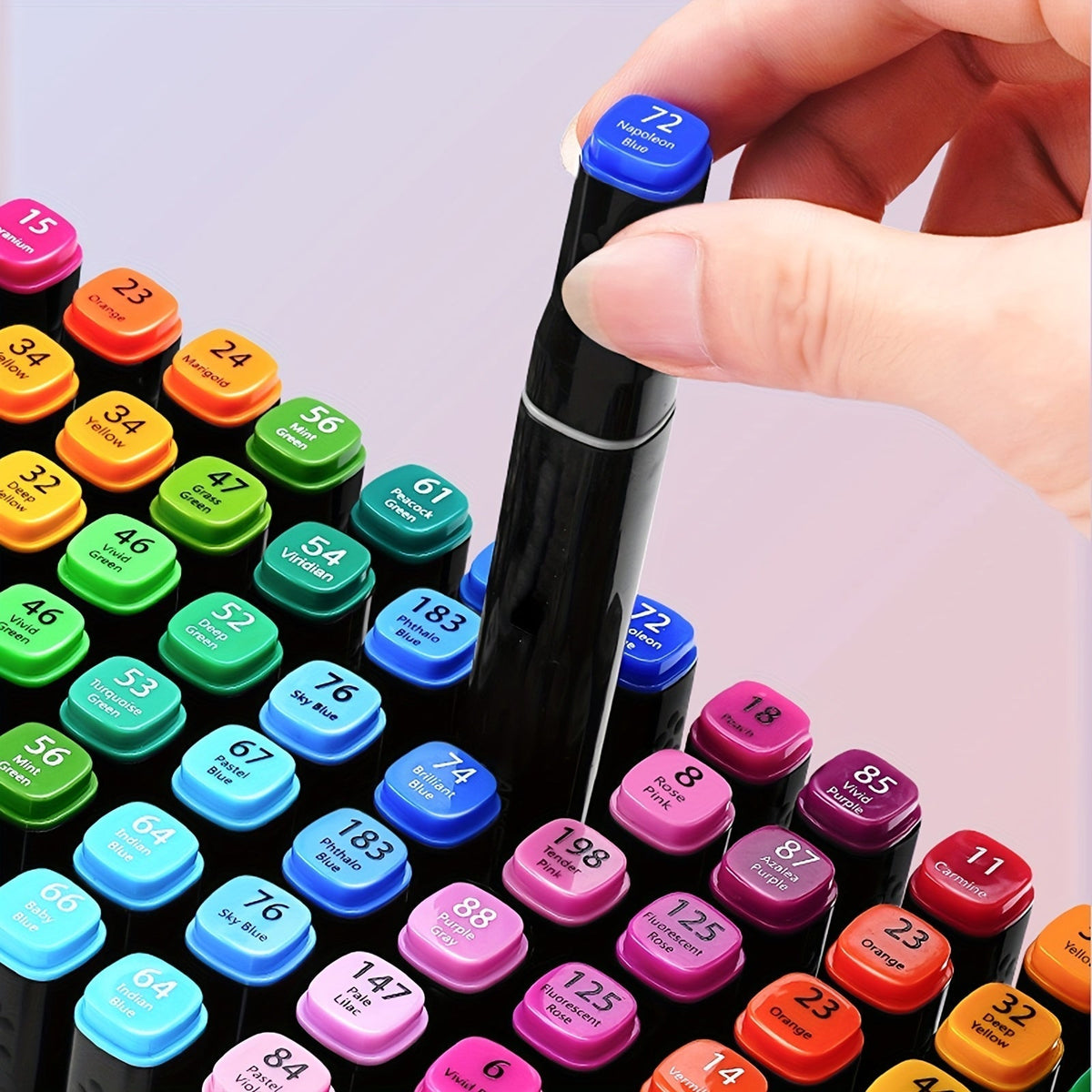 Double-Ended Alcohol Markers with 168 Colors and Storage Bag
