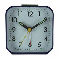 Silent Alarm Clock with Night Light and Snooze Function, Analog Display