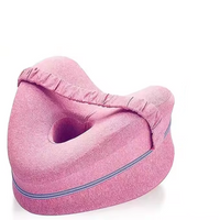 Knee Pillow with Memory Foam and Elastic Strap, Hollow Center Ventilation