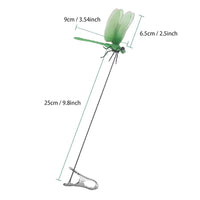 Realistic Dragonfly Clip with Metal Clasp and Wing Shimmer for Mosquito Deterrent