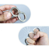 Folding Finger Ring with Metal Frame and Tactile Feedback, Silent Operation