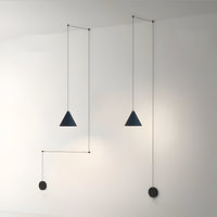 Modern Black Pendant Lamp, Minimalist Metal Hanging Light