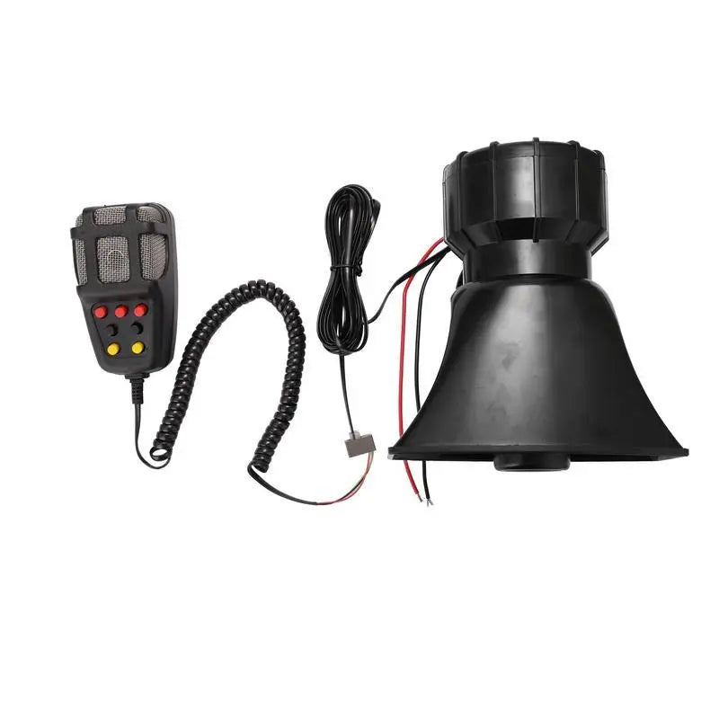 Vehicle Alert System with Microphone and 7-Tone Siren for 12V Cars, 135dB