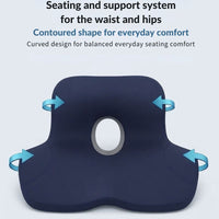 Seat and Back Cushion Memory Foam Ergonomic Support