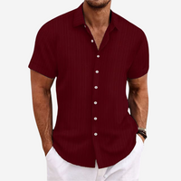 Breathable Linen Cotton Shirt with Open Stitch Closure and Regular Fit