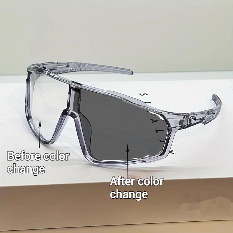 Auto Darkening Sports Sunglasses with UVA/UVB Protection and Wraparound Frame, Unisex