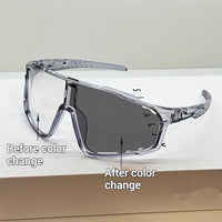 Auto Darkening Sports Sunglasses with UVA/UVB Protection and Wraparound Frame, Unisex