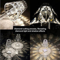 LED Crystal Table Lamp with Elegant Diamond Design