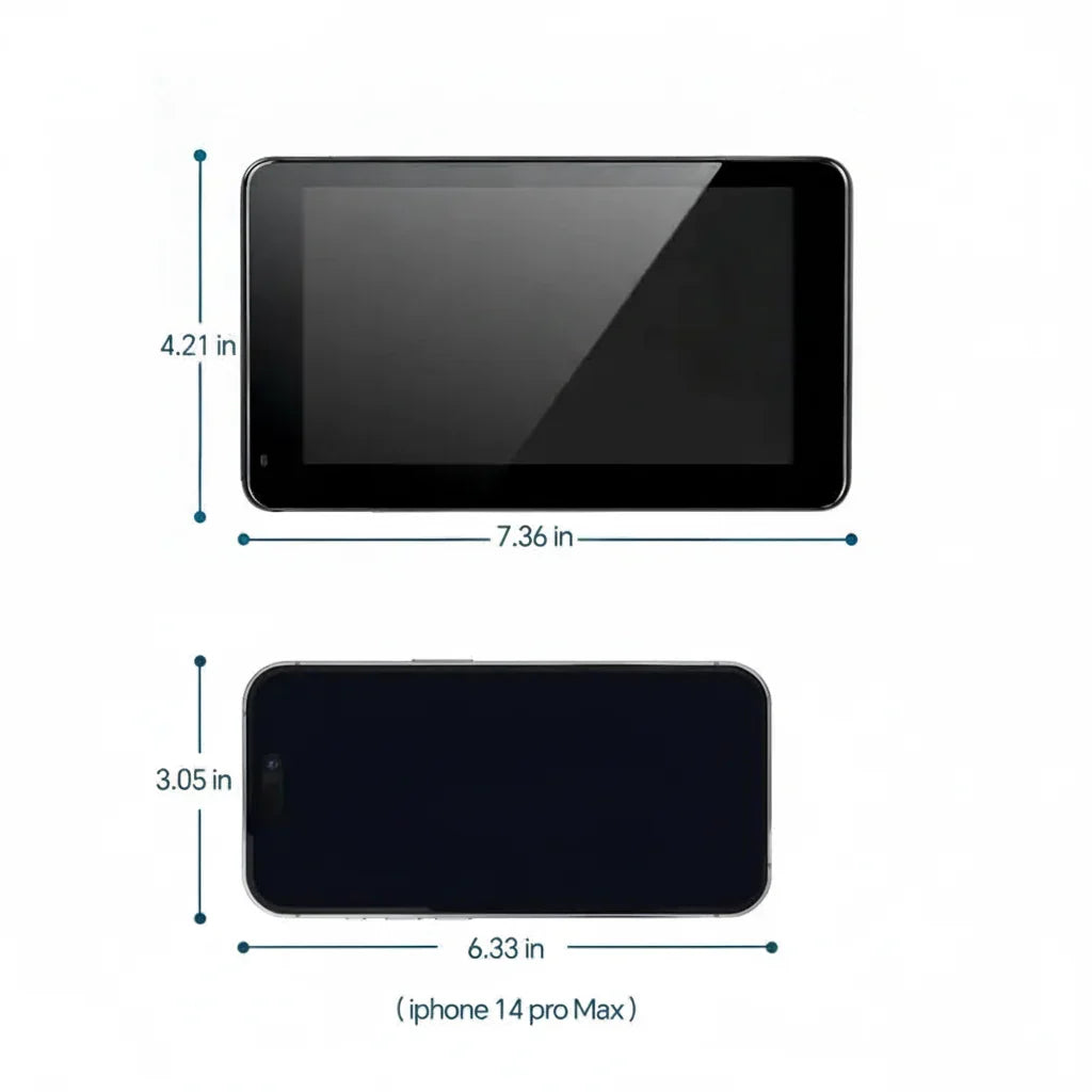 7 Inch Wireless Car Screen with Backup Camera and Voice Navigation
