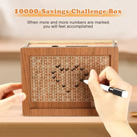 Savings Goal Tracking Box with Clear Acrylic Panel and 9 Target Options