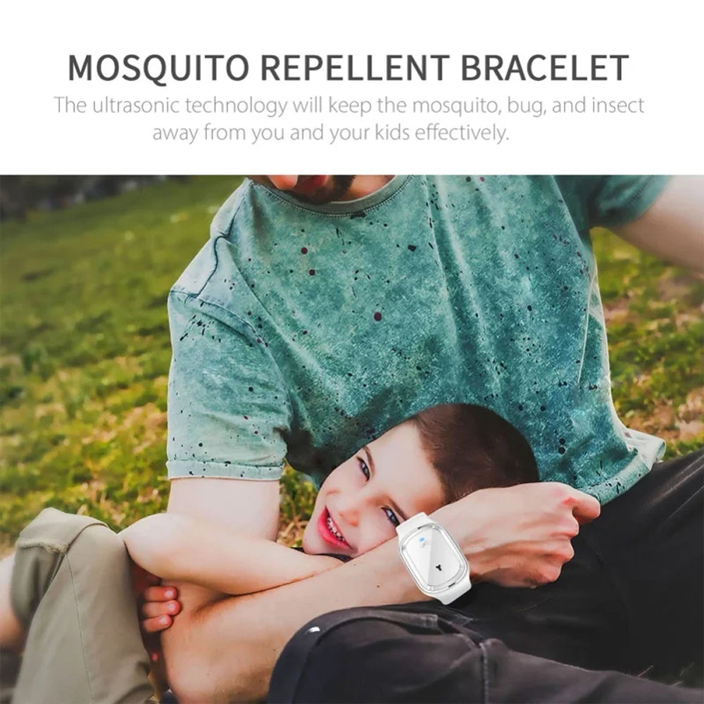 Ultrasonic Mosquito Repellent Bracelet with Three Intensity Modes and 130-Hour Battery