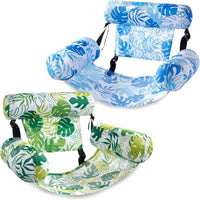 Mesh Seat Pool Float with Adjustable Depth and Three Air Tubes, Set of 2