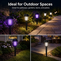 Outdoor Mosquito Zapper with Solar Power and Automatic Dusk Sensor, Dual Mode