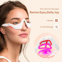 Wearable Eye Massager with Red Light and Four Massage Modes