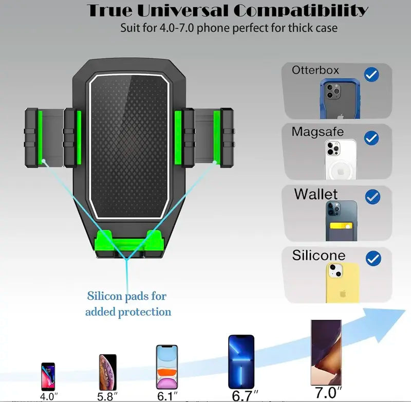 Truck Phone Mount with 360 Degree Rotation and Extended Reach Arm for Dashboards