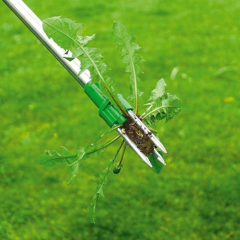 Standing Weed Puller with Triple Steel Claws and Foot Pedal