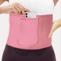 Neoprene Sweat Belt with Adjustable Fit and Core Compression for Exercise