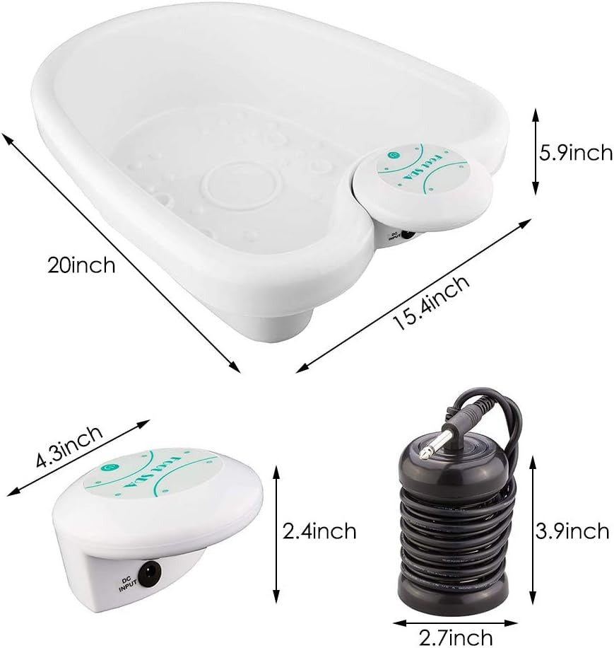 Portable Ionic Foot Spa with 30-Minute Timer and Foot Tub