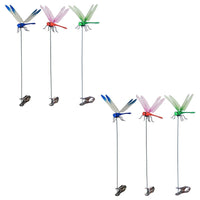 Realistic Dragonfly Clip with Metal Clasp and Wing Shimmer for Mosquito Deterrent