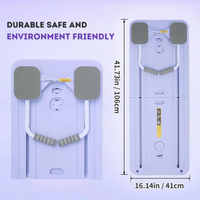 Portable Folding Balance Board with Resistance Bands for Home Pilates Training