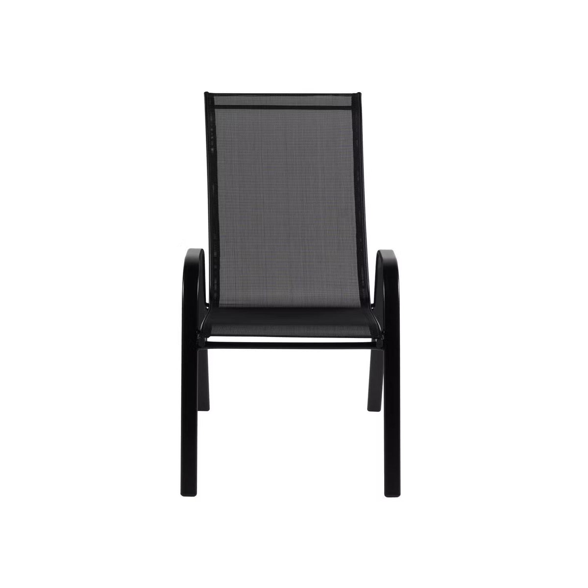 Kara Dining Set, Seating for 6 with Glass Top Table and Black Chairs