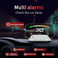 Head Up Display Projector with GPS Navigation and Speed Monitor