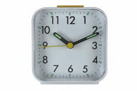 Silent Alarm Clock with Night Light and Snooze Function, Analog Display