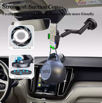 Truck Phone Mount with 360 Degree Rotation and Extended Reach Arm for Dashboards