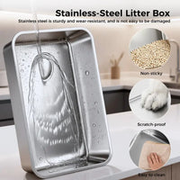 Large Enclosed Cat Litter Box with Flip Lid and Built-In Particle Catcher