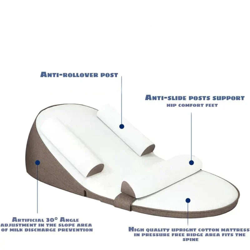 Infant Wedge Pillow with Memory Foam and Washable Cover for Reflux Support