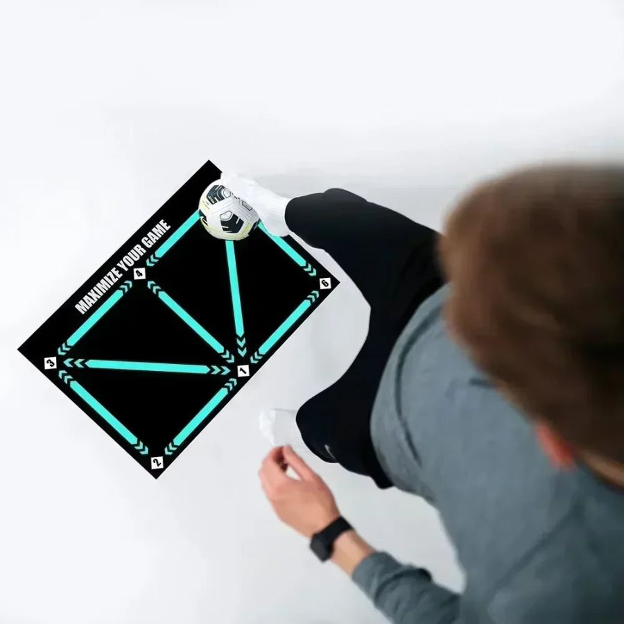 Soccer Training Mat with Video Program and Grip Socks for Youth Skill Development