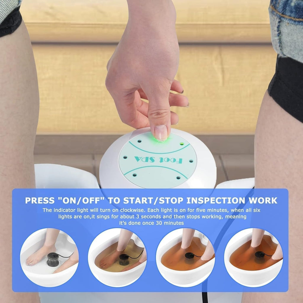 Portable Ionic Foot Spa with 30-Minute Timer and Foot Tub