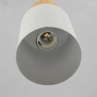 Metal and Wood Pendant Light, Modern Industrial Design